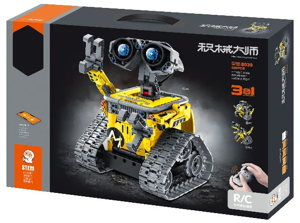 HKM-999379 DIY Assembly Remote Control Robot Puzzle Set - 3 in 1 STEM Building Blocks for Ages 6+