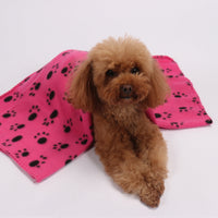 HKM-999571 Cozy Double-Sided Fleece Blanket for Pets - Warm and Soft Cat & Dog Paw Design 100x70CM, 140x100CM, 70x60CM, 60x40CM