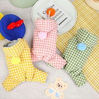 HKM-999635 Colorful Four-Legged Cotton Pet Coat for Autumn and Winter, Available in Pink, Green, Yellow