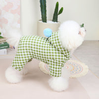 HKM-999635 Colorful Four-Legged Cotton Pet Coat for Autumn and Winter, Available in Pink, Green, Yellow