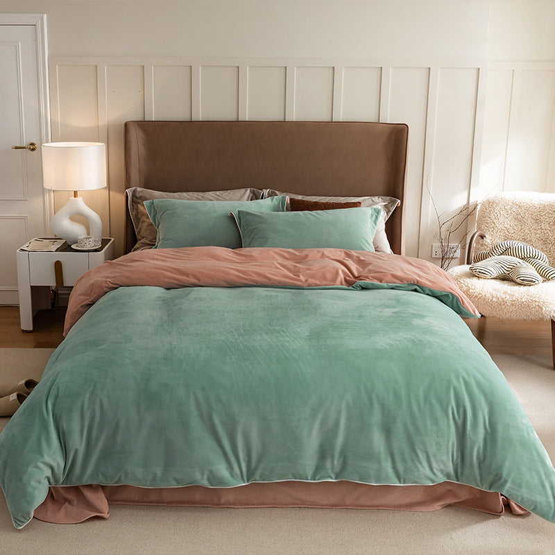 HKM-999635 Premium Baby Bedding Set for Autumn and Winter - Solid Color Options, Available in Various Sizes