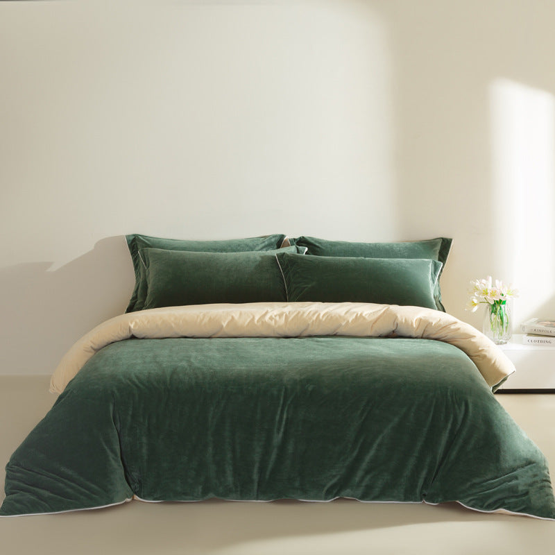 HKM-999635 Premium Baby Bedding Set for Autumn and Winter - Solid Color Options, Available in Various Sizes