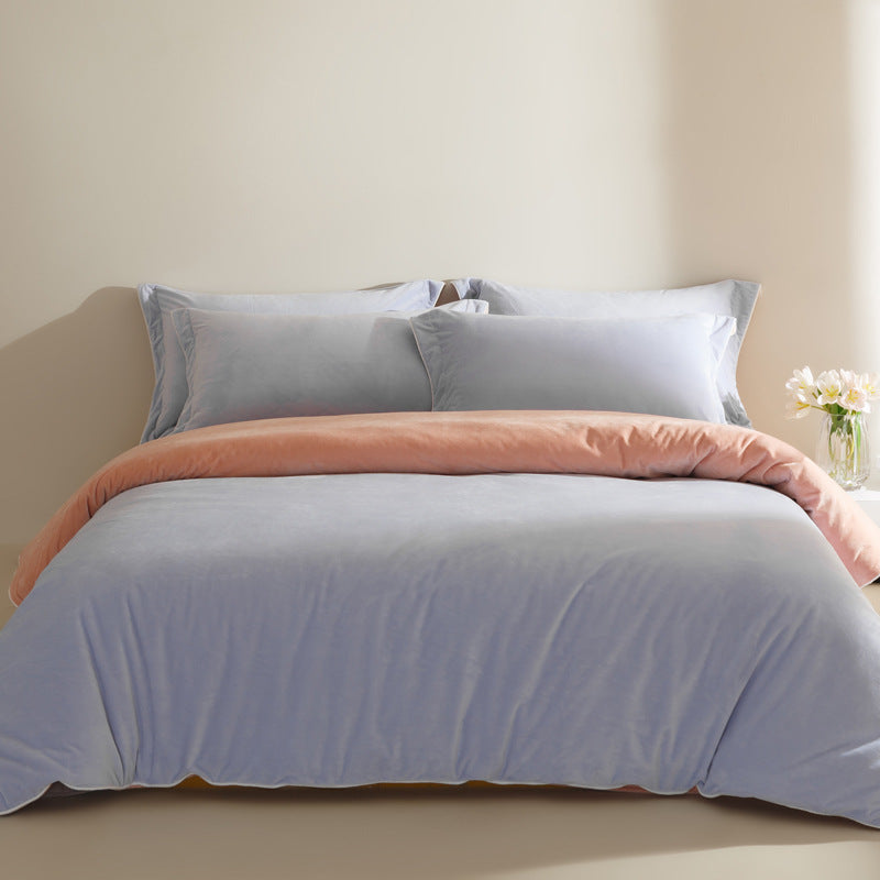 HKM-999635 Premium Baby Bedding Set for Autumn and Winter - Solid Color Options, Available in Various Sizes