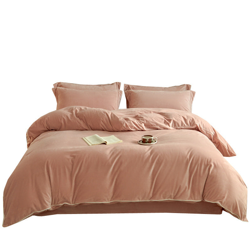 HKM-999635 Premium Baby Bedding Set for Autumn and Winter - Solid Color Options, Available in Various Sizes