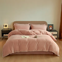 HKM-999635 Premium Baby Bedding Set for Autumn and Winter - Solid Color Options, Available in Various Sizes