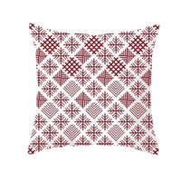 HKM-999699 Classic Red Plaid Christmas Pillow Cover for Home Decor, 45x45cm Polyester Cushion Case