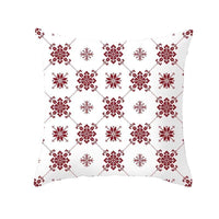 HKM-999699 Classic Red Plaid Christmas Pillow Cover for Home Decor, 45x45cm Polyester Cushion Case