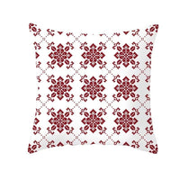 HKM-999699 Classic Red Plaid Christmas Pillow Cover for Home Decor, 45x45cm Polyester Cushion Case