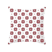 HKM-999699 Classic Red Plaid Christmas Pillow Cover for Home Decor, 45x45cm Polyester Cushion Case