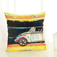 HKM-999763 Digital Printing Cotton and Linen Throw Pillow Cover - 45x45cm, PP Cotton Filling