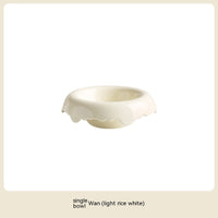 HKM-999827 Ceramic Cat Food Bowl with Wooden Base – Various Colors Available (250ml)