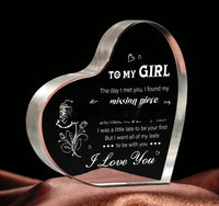 HKM-999891 Heart-Shaped Transparent Acrylic Decorative Ornaments for Home and Gifts