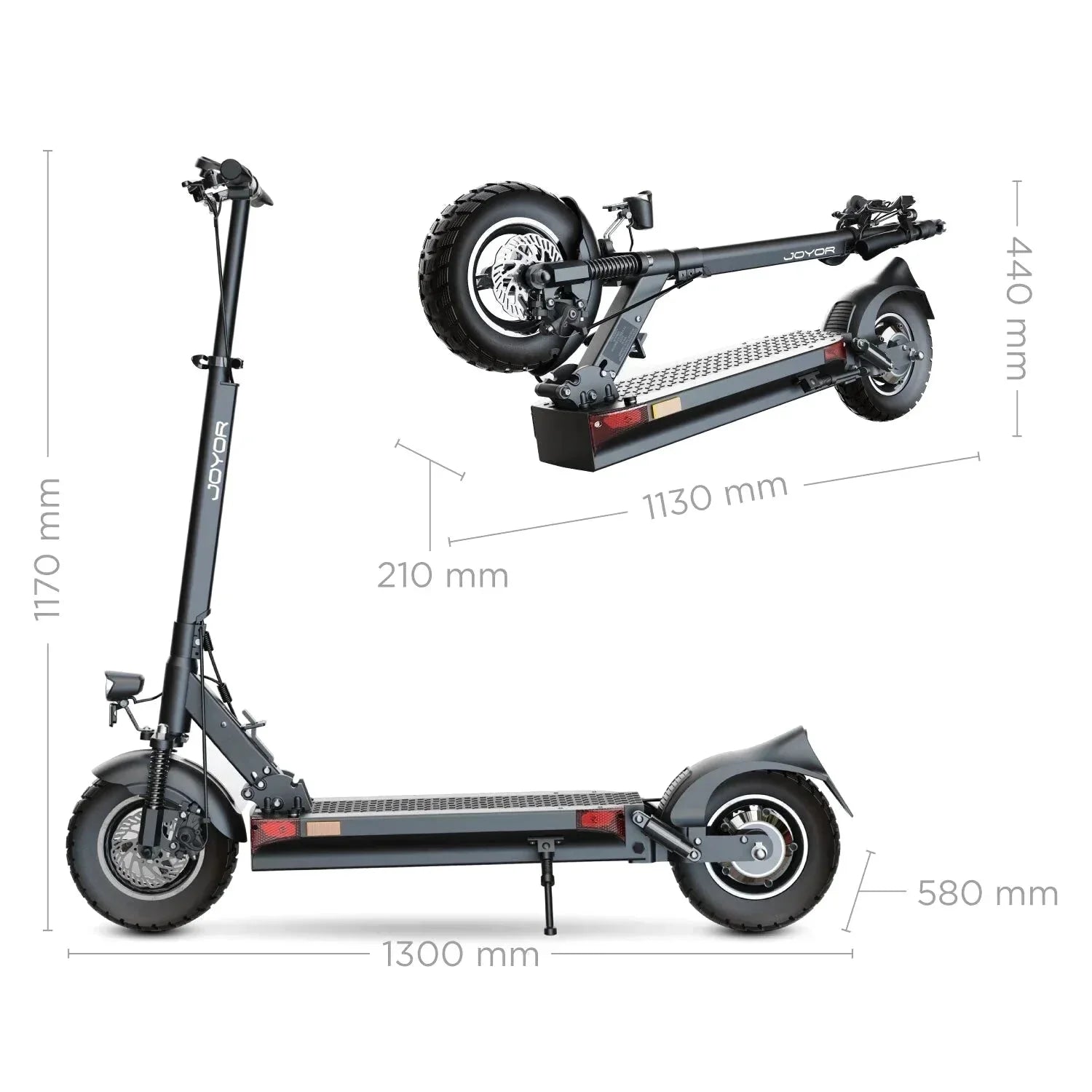 MX-Y7M 47.8 Miles 48V 24Ah 1152Wh 500W Single-Motor Drive Long-Range Foldable Electric Scooter - Black