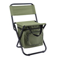 HKM-7162323 Portable Folding Camping Chair 3-in-1 with Storage Bag Oxford Cloth Fishing Ice Chair for Outdoor Travel Use