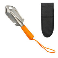 HKM-7195091 Multi-Purpose Camping Shovel Stainless Steel Portable Folding Survival Shovel for Outdoor Hiking and Car Use
