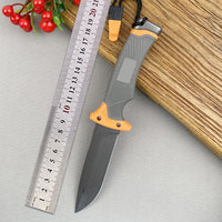 HKM-7260627 Outdoor Camping Survival Knife Multi-Purpose High Hardness Portable Folding EDC Knife with Sheath for Adventure