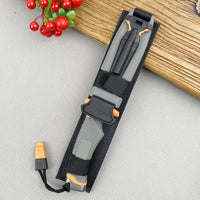 HKM-7260627 Outdoor Camping Survival Knife Multi-Purpose High Hardness Portable Folding EDC Knife with Sheath for Adventure