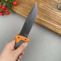 HKM-7260627 Outdoor Camping Survival Knife Multi-Purpose High Hardness Portable Folding EDC Knife with Sheath for Adventure