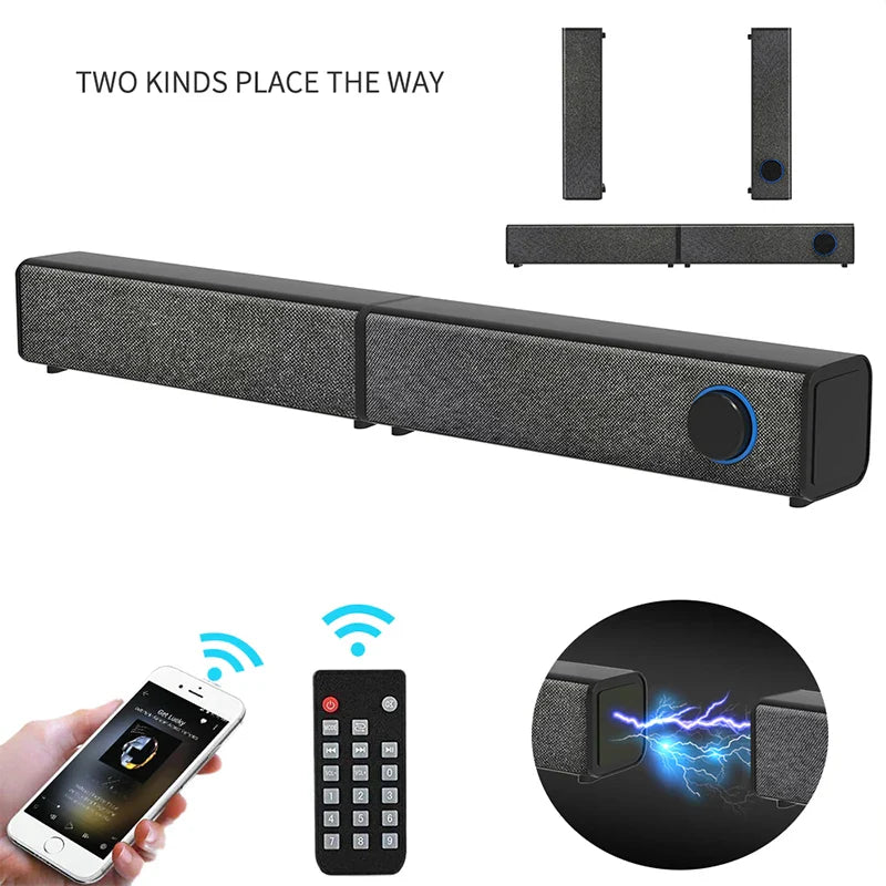 KTX-812243 3D Surround Soundbar Speaker System with Subwoofer for Home Theatre and Computer Audio