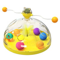 HKM-013971 Interactive Spinning Cat Toy for Engaging Play and Training