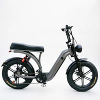 48V15Ah Electric Fat Tire Mountain Bike 20*4 Inch 7 Speed High Carbon Steel Frame Brake Adult Integrated Lithium Brushless Motor