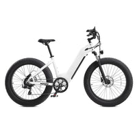 HKM-7516883 Step-Through Fat Tire Electric Bike, 250W Motor with 750W Peak, 48V 15Ah Battery, 26 x 4 in Tires, 7 Speed