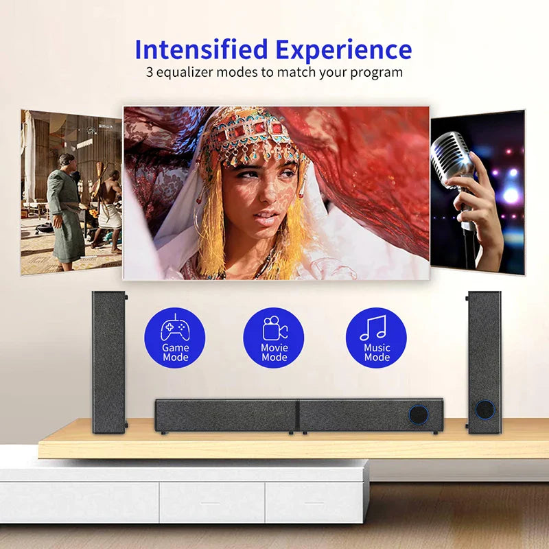 KTX-812243 3D Surround Soundbar Speaker System with Subwoofer for Home Theatre and Computer Audio