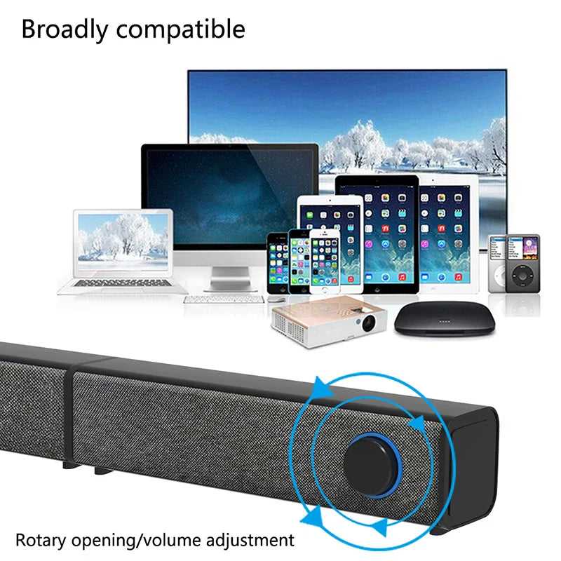 KTX-812243 3D Surround Soundbar Speaker System with Subwoofer for Home Theatre and Computer Audio