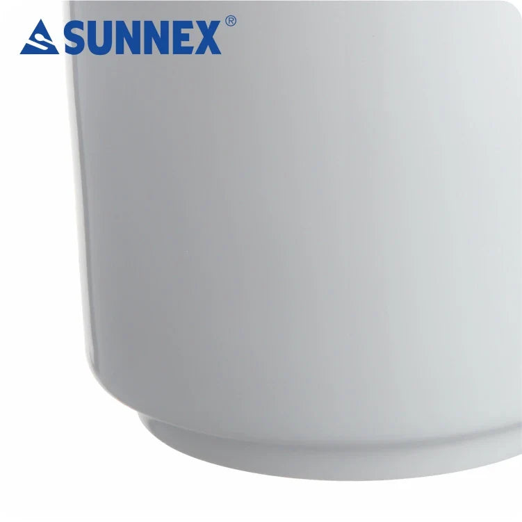 KTX-400339 Hand-Painted Gold Rim White Porcelain Mug - 8x8.5 cm for Catering and Daily Use