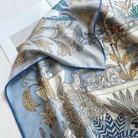 Double-sided Two-tone Silk-wool Large Square Scarfshawl