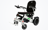 HKM-1569235 Heavy-Duty Folding Electric Wheelchair Dual 250W Motors 24V 12Ah Battery 12.4 Mile Range 440 lb Capacity Aluminum