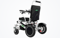 HKM-5337555 Folding Electric Wheelchair Dual 250W Motors 24V 12Ah Battery 12.4 Mile Range 265 lb Capacity Aluminum Frame