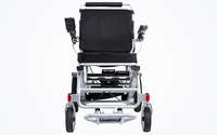 HKM-7827923 Folding Electric Wheelchair Dual 250W Motors 24V 12Ah Battery 12.4 Mile Range 265 lb Capacity Aluminum Frame