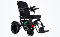 HKM-3338707 Folding Electric Wheelchair Dual 250W Motors 24V 24Ah Battery 12.4 Mile Range 330 lb Capacity Aluminum Frame