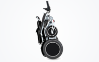 HKM-1667539 Portable Folding Electric Wheelchair Dual 180W Motors 24V 12Ah Battery 12.4 Mile Range 265 lb Capacity Aluminum
