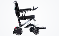 HKM-2355667 Light Folding Electric Wheelchair Dual 250W Motors 24V 24Ah Battery 12.4 Mile Range 330 lb Capacity Aluminum