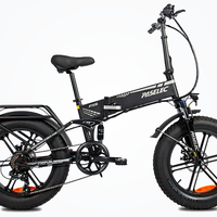 HKM-1325651 48 V 13 Ah Folding Electric Mountain Bike, 500 W Motor, 31 mph Top Speed, 7-Speed Shimano, 20 x 4.0 in Tires