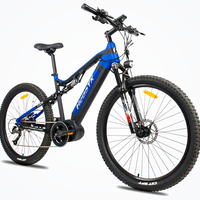 HKM-3422803 30 mph 1000 W Electric Mountain Bike, 48 V 15 Ah 720 Wh Battery, 21-Speed Shimano, CST 29 x 2.35 in Tires