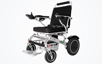 HKM-1667539 Portable Folding Electric Wheelchair Dual 180W Motors 24V 12Ah Battery 12.4 Mile Range 265 lb Capacity Aluminum