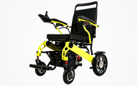 HKM-3142099 Light Folding Electric Wheelchair Dual 250W Motors 24V 12Ah Battery 15.5 Mile Range 265 lb Capacity Aluminum