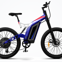 HKM-9195731 48V 20Ah Electric Full-Suspension Mountain Bike, 750W Rear Hub Motor, 28 mph Top Speed, 26 x 4.0 in Fat Tires