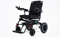 HKM-3338707 Folding Electric Wheelchair Dual 250W Motors 24V 24Ah Battery 12.4 Mile Range 330 lb Capacity Aluminum Frame
