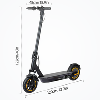 HKM-8355667 Electric Scooter, 8.5inch, 350 W Motor, <19 mph Top Speed, 19-22 mi Range, 10 - 20Ah Battery, 265 lb Load, Foldable