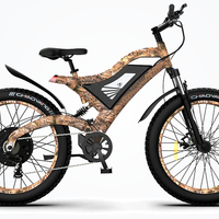HKM-9261267 750W Electric Fat Tire Mountain Bike, 48V 15Ah Battery, 7-Speed Shimano Drivetrain, 26 x 4.0 in Chaoyang Tires