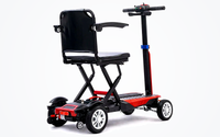 HKM-0023379 Foldable Mobility Scooter 250W Motor 24V 10Ah Battery 15.5 mi Range 4 mph Speed 440.9 lb Capacity, LED Lights