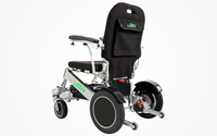 HKM-1569235 Heavy-Duty Folding Electric Wheelchair Dual 250W Motors 24V 12Ah Battery 12.4 Mile Range 440 lb Capacity Aluminum