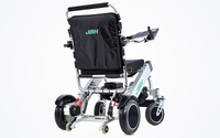 HKM-0848339 Light Folding Electric Wheelchair Dual 180W Motors 24V Dual Battery 12.4 Mile Range 265 lb Capacity Aluminum