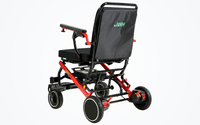 HKM-5468627 Light Folding Electric Wheelchair Dual 250W Motors 24V 24Ah Battery 12.4 Mile Range 265 lb Capacity Aluminum