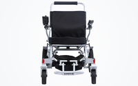 HKM-0324051 Light Folding Electric Wheelchair Dual 250W Motors 24V 12Ah Battery 12.4 Mile Range 265 lb Capacity Aluminum
