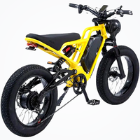 HKM-9588947 48V 1500W Electric Moped Bike, 20Ah Battery, 30 mph Top Speed, 20 x 4.0 in Fat Tires, Hydraulic Disc Brakes